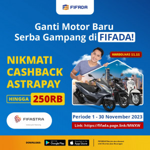 Program FIFASTRA Motor Baru Cashback ASTRAPAY hingga 250 ribu (Nov 2023)